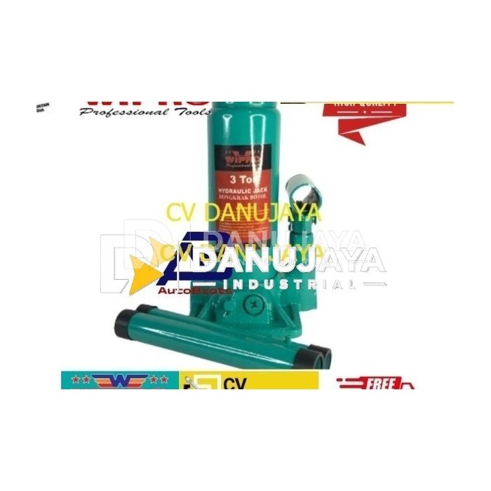 WIPRO Dongkrak Botol 3 Ton Hydraulic Hidrolis Bottle Jack 3 Ton