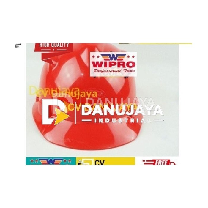 Wipro Helm Proyek warna Merah Helmet Kepala Putar Safety