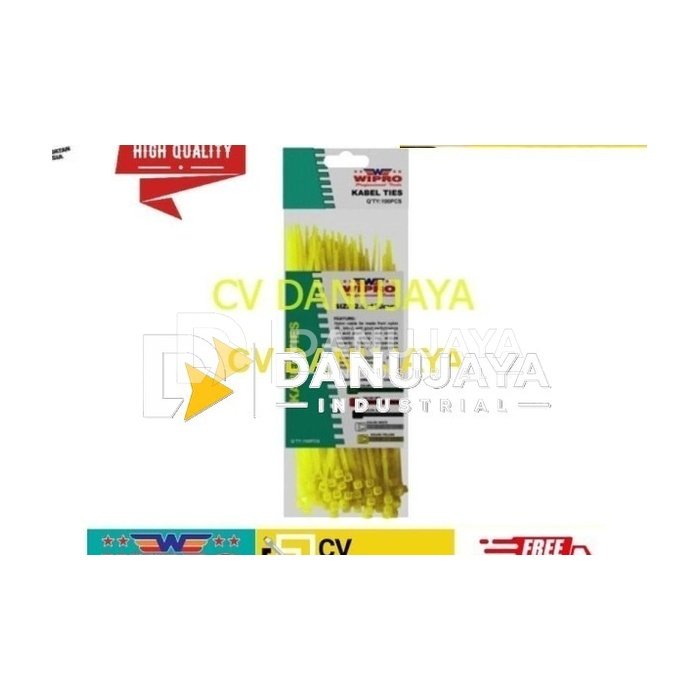 WIPRO KABEL TIES CABLE TIE 3.6 X 200MM (20CM) WARNA NEON YELLOW