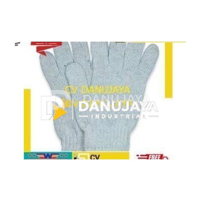 WIPRO KAOS Sarung TANGAN KATUN KUNING 4 BENANG SAFETY GLOVE