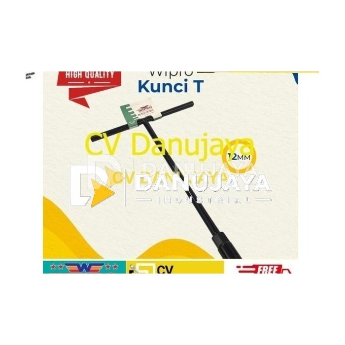 WIPRO Kunci Sock T Hitam 12.0 Kunci Deep Sock T Hitam 12mm CRV