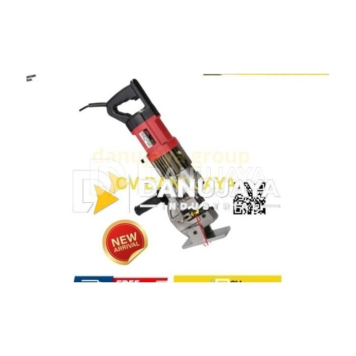 Wipro Mesin Punch Electric Pelubang Hole Besi Steel Baja Elektrik EPM-200 Wipro Punching Machine 1000W 220V 6mm Thick 24-52mm Throat Depth