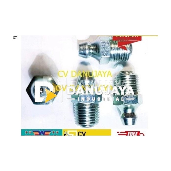 WIPRO Napel Nipple Nipel Naple Grease Gemuk Oli 1/8 mm Lurus Besi