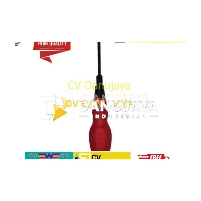 WIPRO OBENG SOFT HANDLE Gagang TPR Plus Minus ST 6 (+) (-) ST6 - +4"