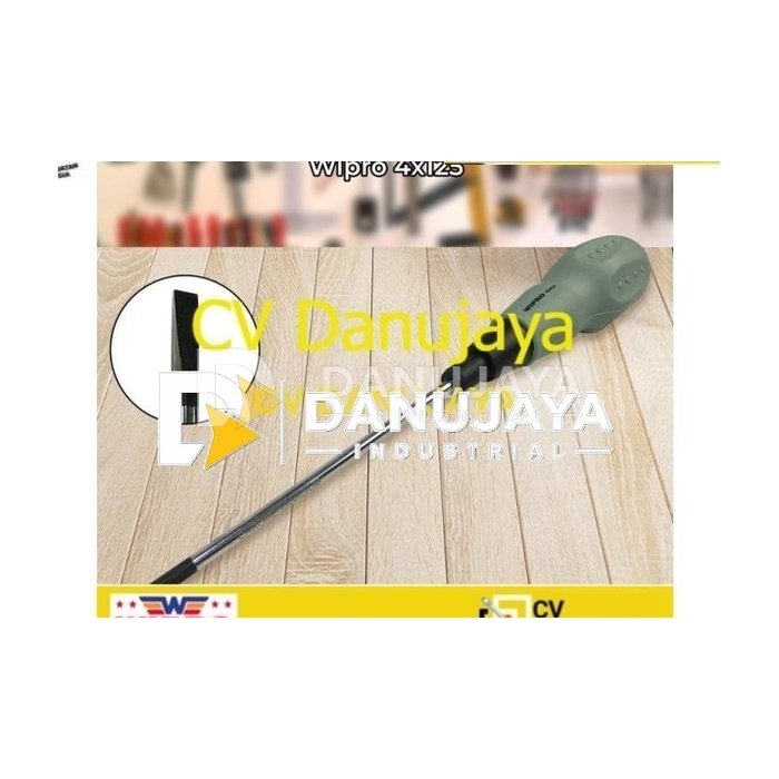 WIPRO Obeng ST4 Soft Handle 4mm Obeng Minus Panjang