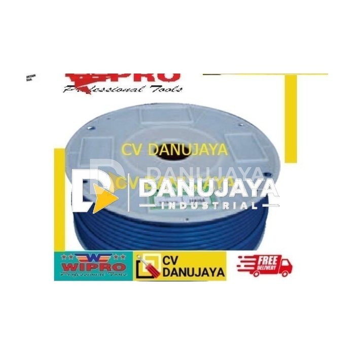 WIPRO PU-1065 Selang PU Angin 10mm 10x6.5 10 x 6.5 mm 100m 100 M BIRU