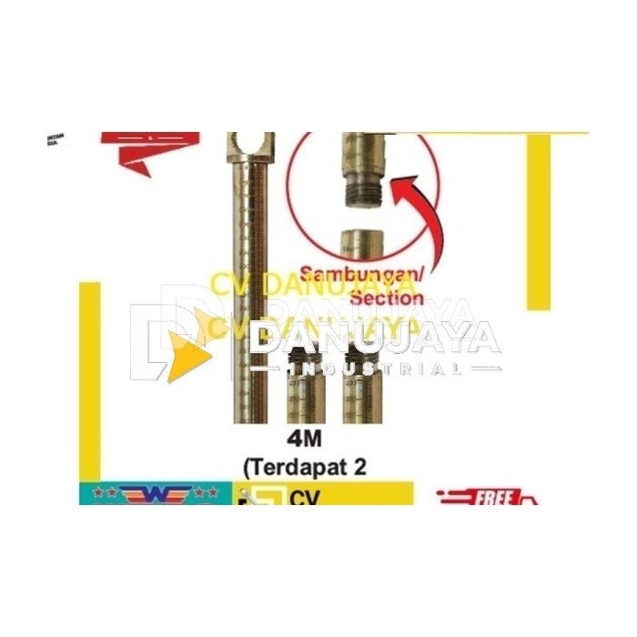 Wipro Sounding Stick Kuningan Set 25mm X 4M