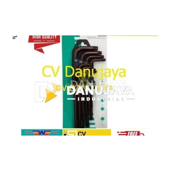 WIPRO TM-219 Kunci L Set Wipro 9 pcs Model Bintang Panjang