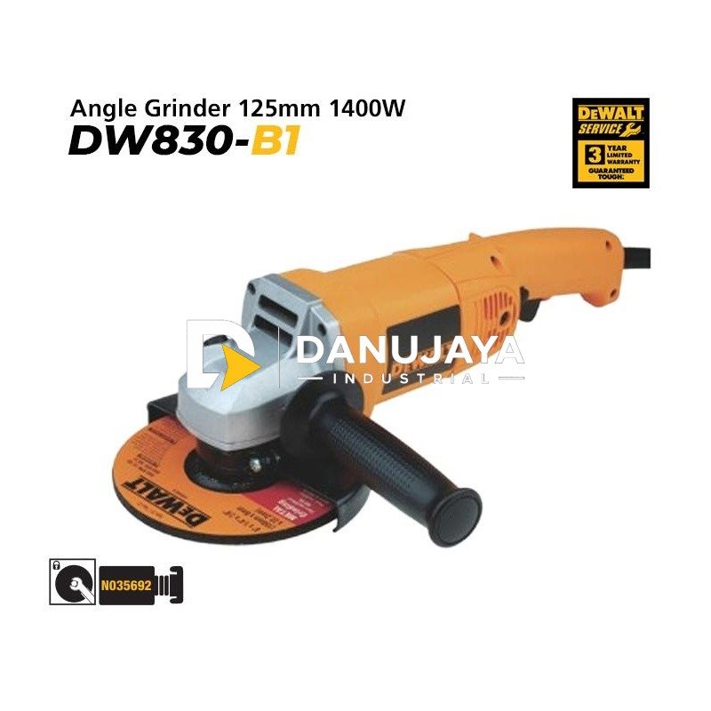 Dewalt Angle Grinder / Gerinda Tangan Listrik 1400Watt 125mm DW830-B1