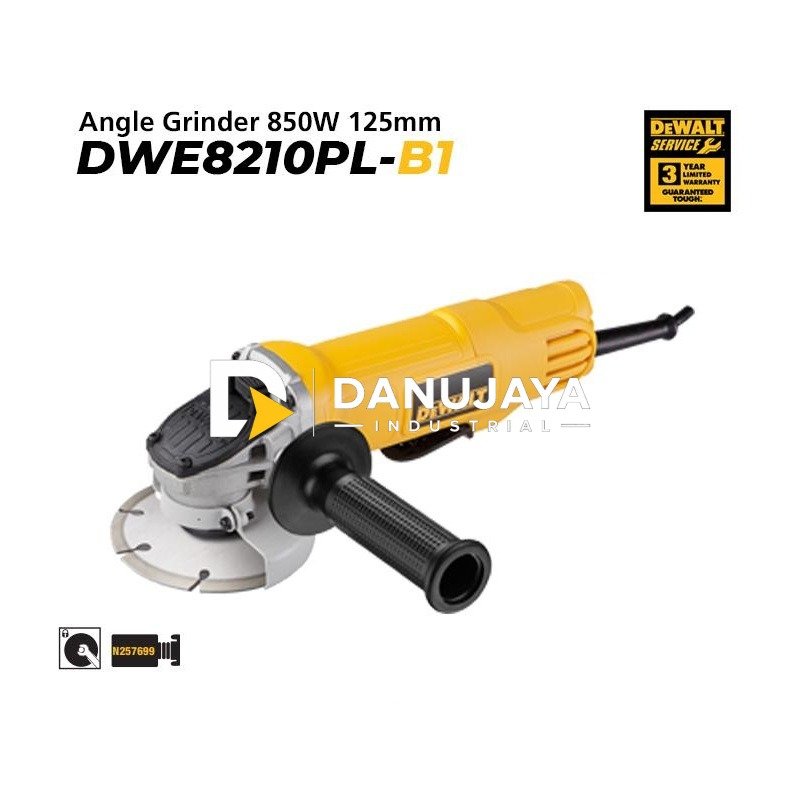 Dewalt Angle Grinder / Gerinda Tangan Listrik 850W 125mm DWE8210PL