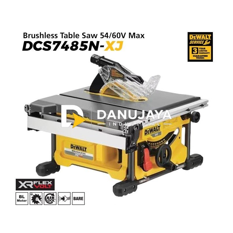 Dewalt Brushless Table Saw / Gergaji Meja Baterai 54/60V Max 216mm DCS7485N-XJ (Unit Only)