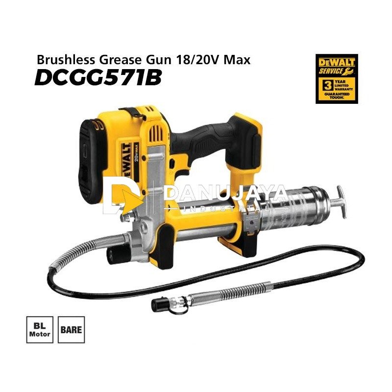 Dewalt Brushless Grease Gun / Pelumas Gemuk Baterai 18/20V Max DCGG571B (Unit Only)