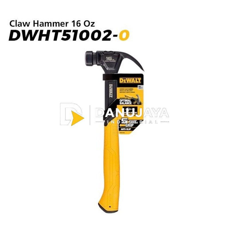 Dewalt Claw Hammer / Palu Kambing 16 Oz DWHT51002-0