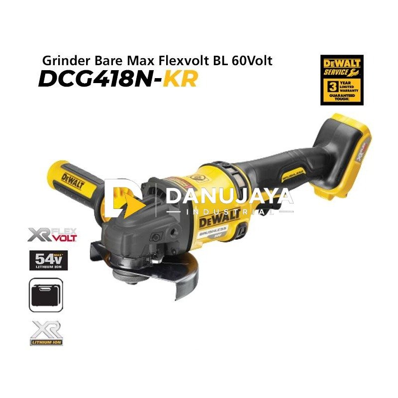 Dewalt Grinder Bare Max Flexvolt / Gerinda Tangan 60V 125mm DCG418N-KR