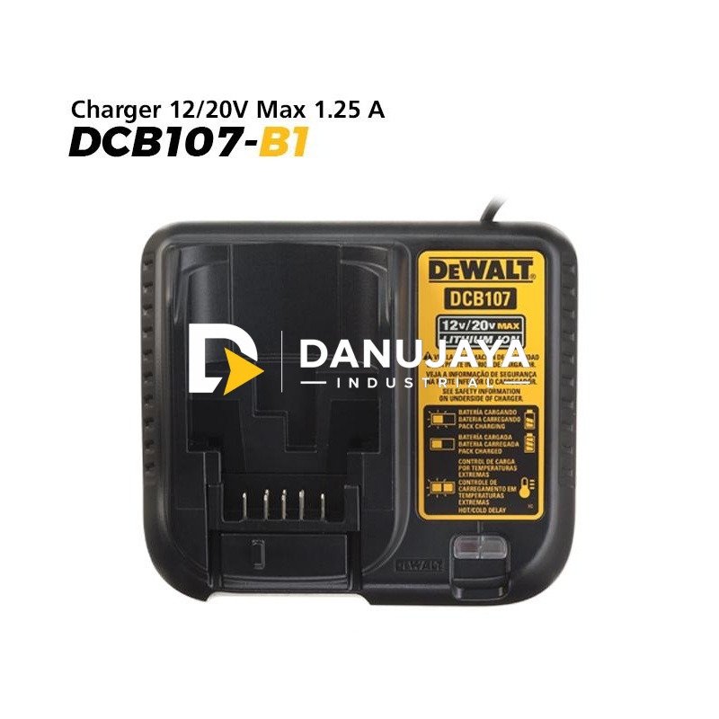 Dewalt Charger / Pengisi Daya Baterai 12/20V Max 1.25A DCB107-B1