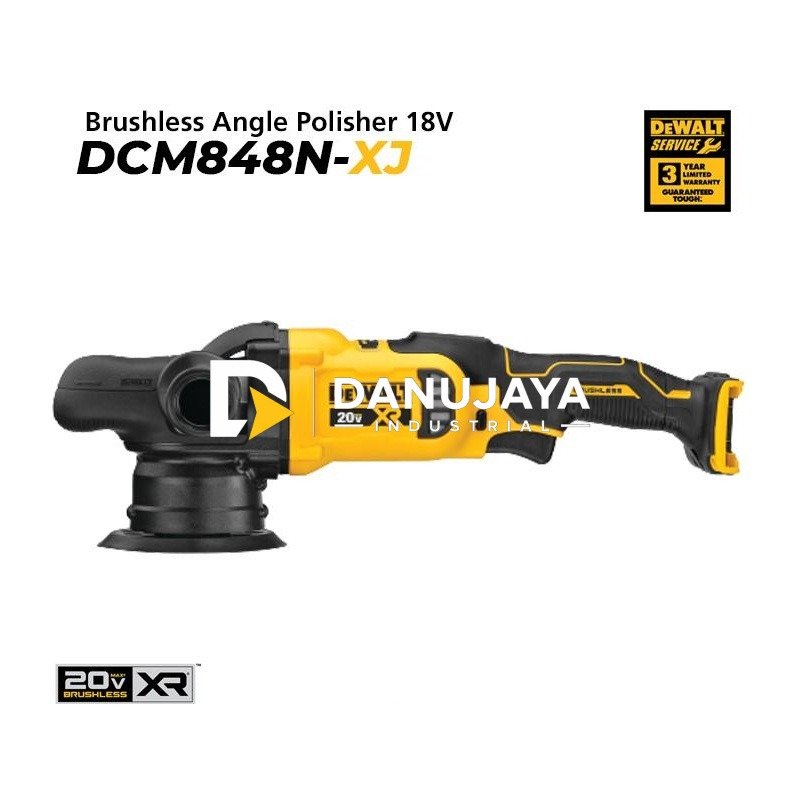 Dewalt Brushless Angle Polisher / Poles Baterai 18V DCM848N Unit Only
