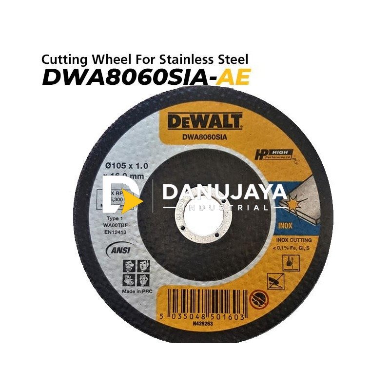 Dewalt Mata Gerinda Potong Stainless 105mm DWA8060SIA-AE