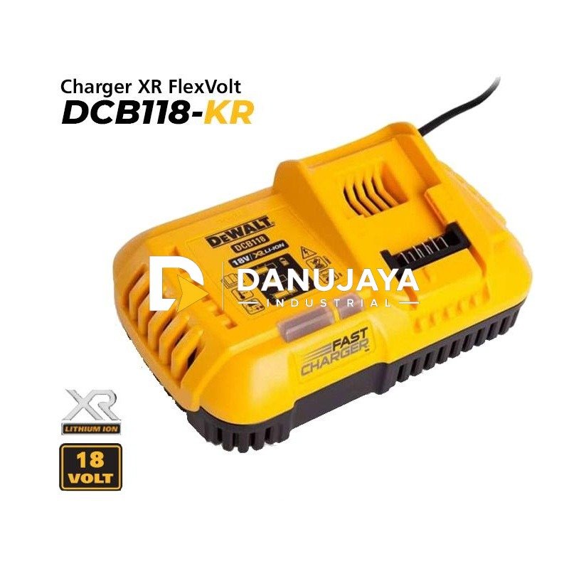 Dewalt XR Fast Charger / Pengisi Daya Baterai 18/54Volt DCB118