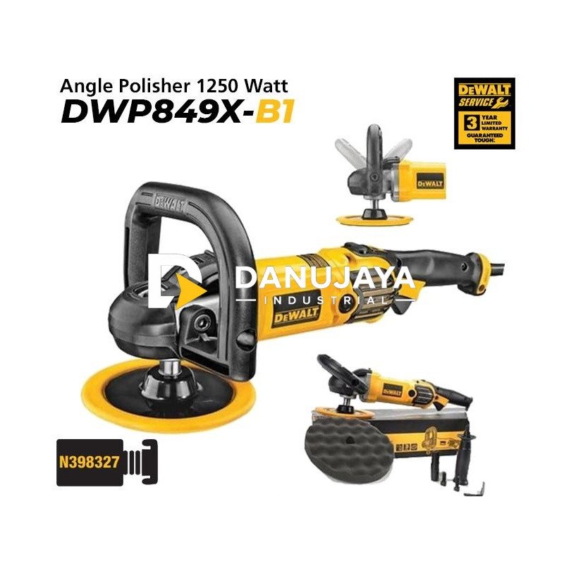 Dewalt Angle Polisher / Mesin Poles Listrik 1250W 180mm DWP849X
