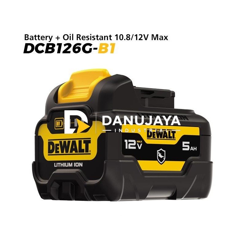Dewalt Battery + Oil Resistant / Baterai 10.8/12V Max XR Li-Ion 5.0 Ah DCB126G-B1