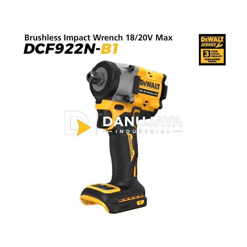 Dewalt Brushless Impact Wrench / Kunci Impact Baterai 18/20V Max DCF922N-B1 (Unit Only)