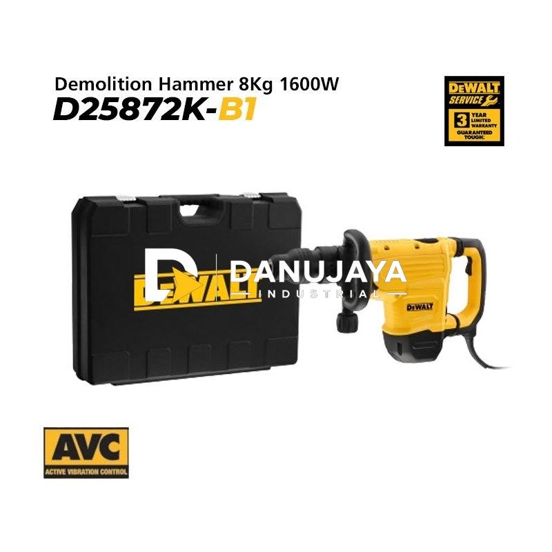 Dewalt Chipping Demolition Hammer / Bor Beton 1600Watt 8Kg D25872K