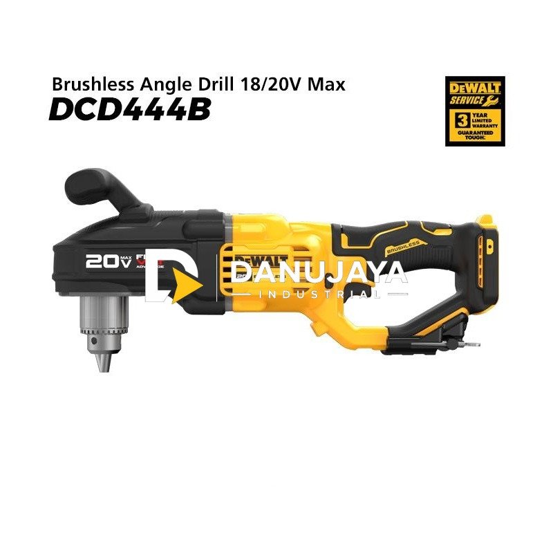 Dewalt Brushless Angle Drill / Mesin Bor Baterai 18/20V Max 13mm DCD444B (Unit Only)