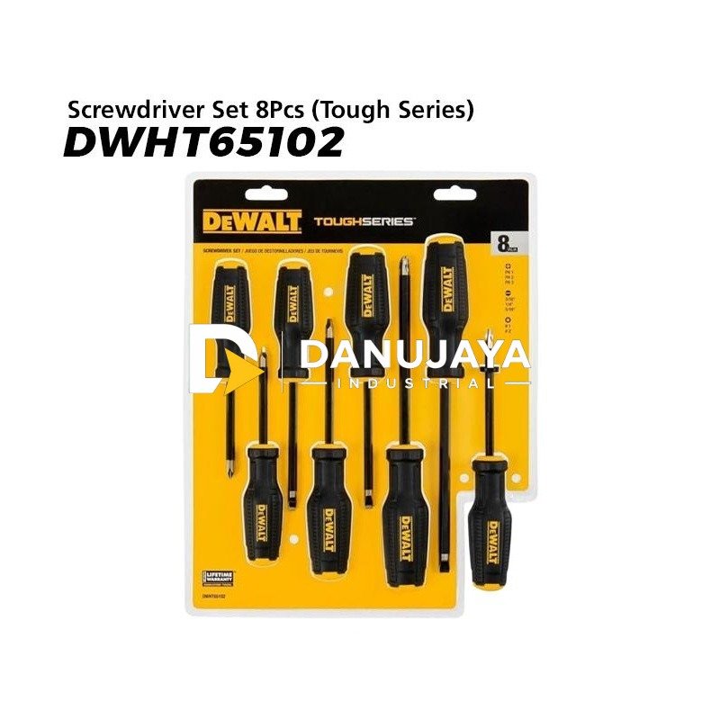 Dewalt Screwdriver (Tough Series) / Obeng Set 8Pcs DWHT65102