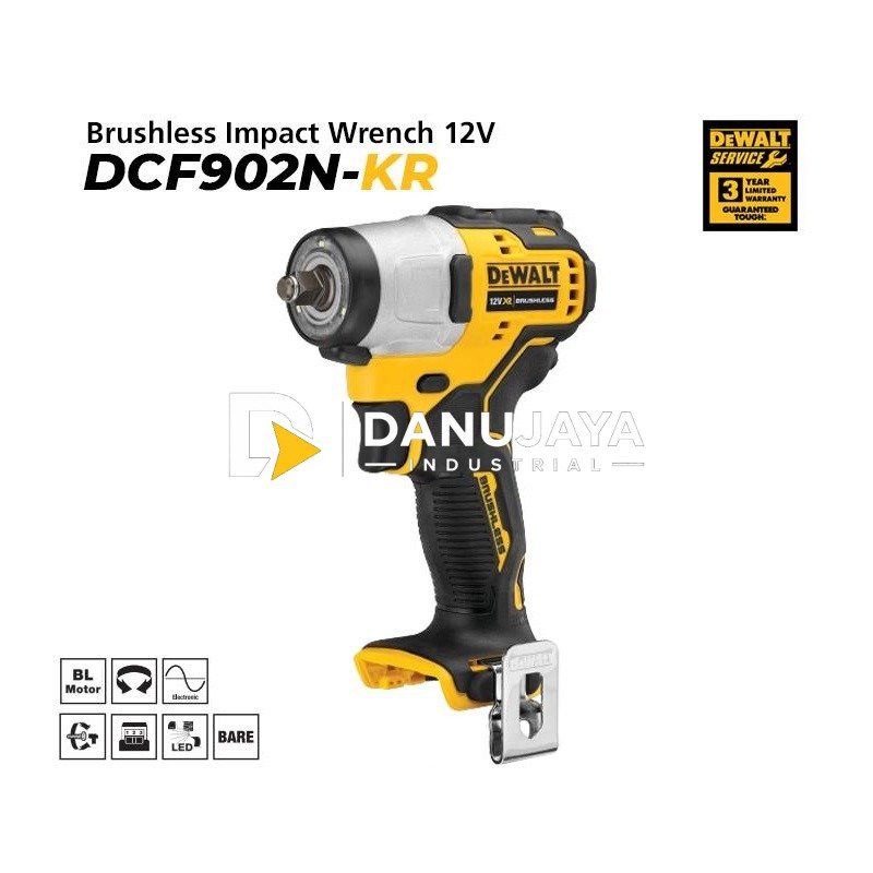 Dewalt Brushless Impact Wrench / Kunci Impact Baterai 10.8/12V Max DCF902N-KR (Unit Only)