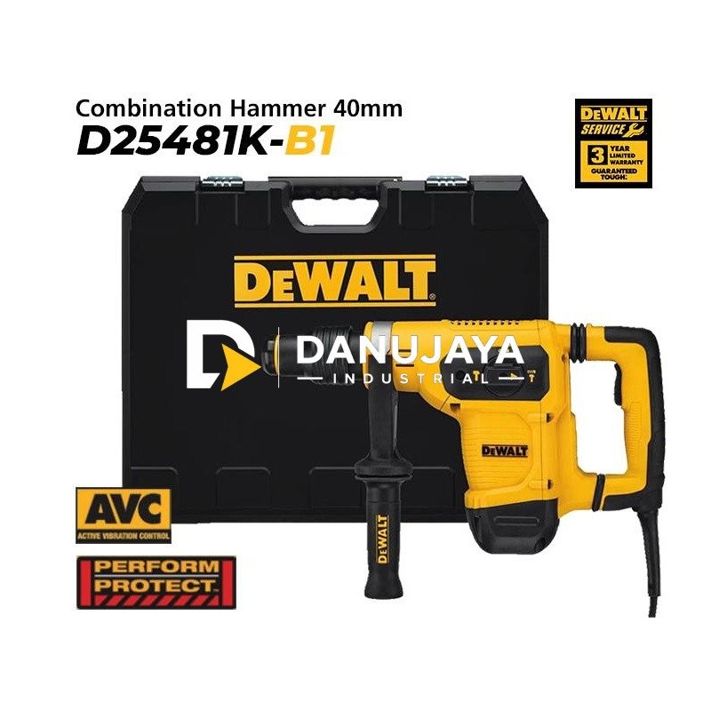 Dewalt Demolition Hammer / Bor Bobok Beton 1050Watt 40mm D25481K
