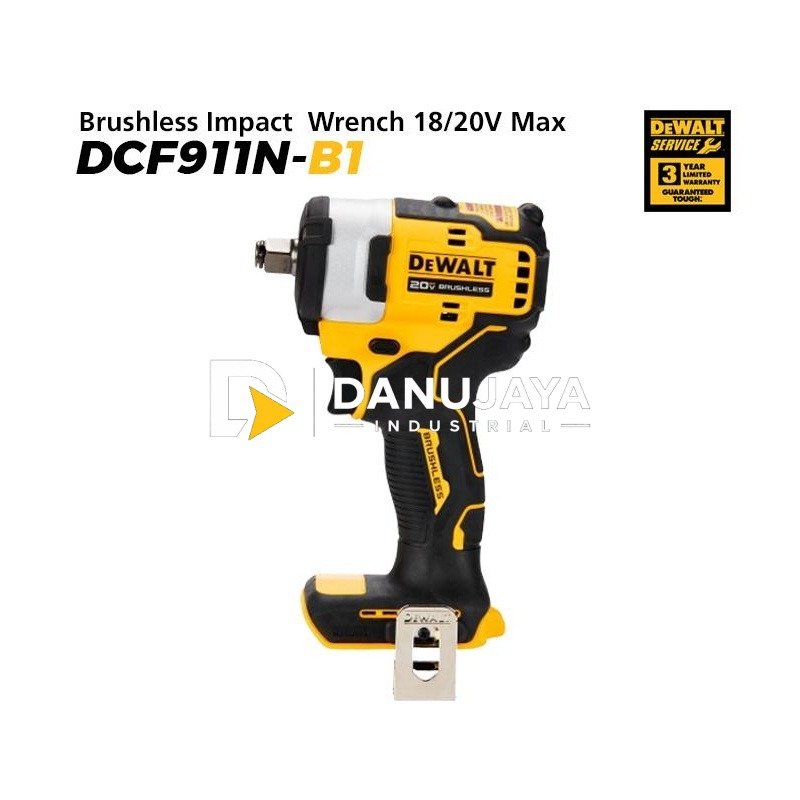 Dewalt Brushless Impact Wrench / Kunci Impact Baterai 18/20V Max DCF911N-B1 (Unit Only)