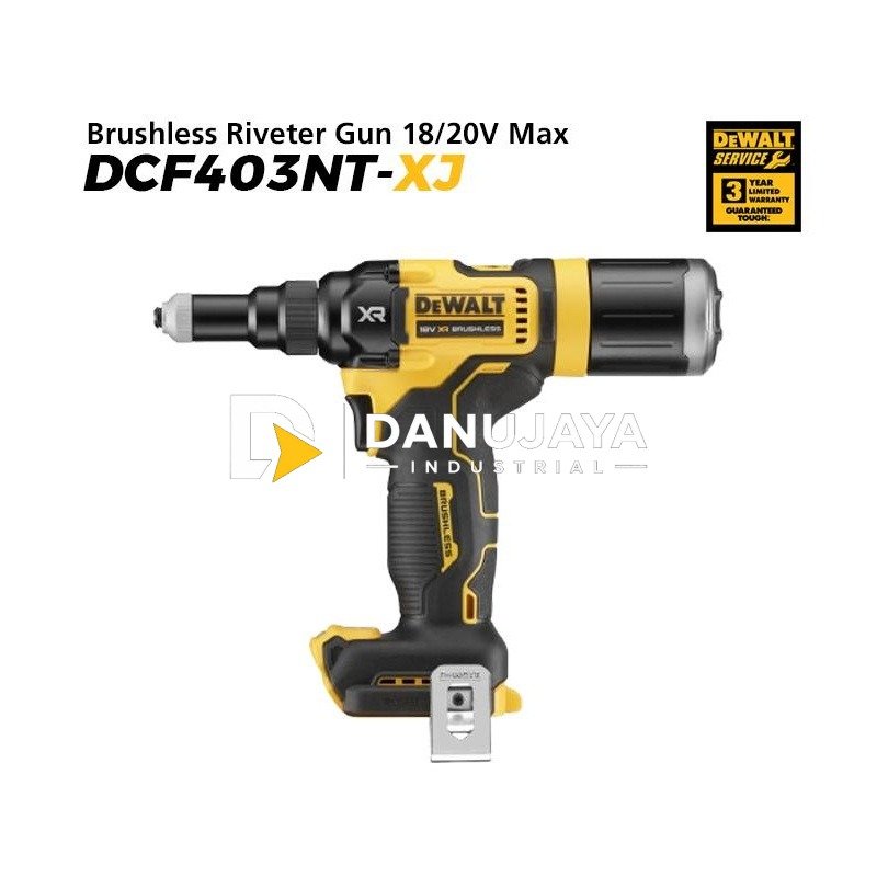 Dewalt Brushless Riveter Gun / Rivet Gun Baterai 18/20V Max DCF403NT-XJ (Unit Only)