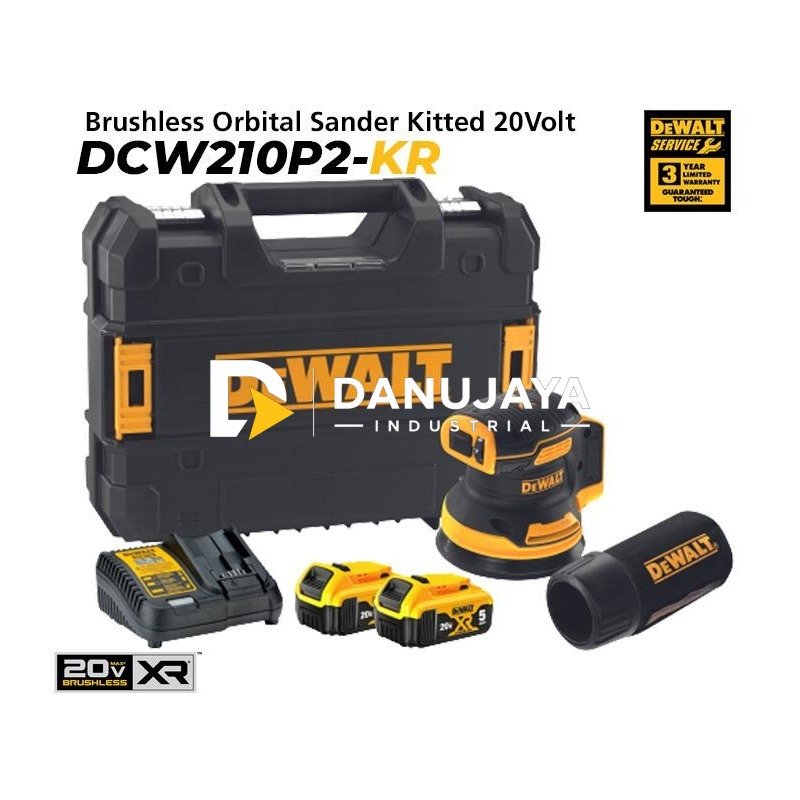 Dewalt Brushless Orbital Sander / Mesin Amplas Baterai 20V DCW210P2