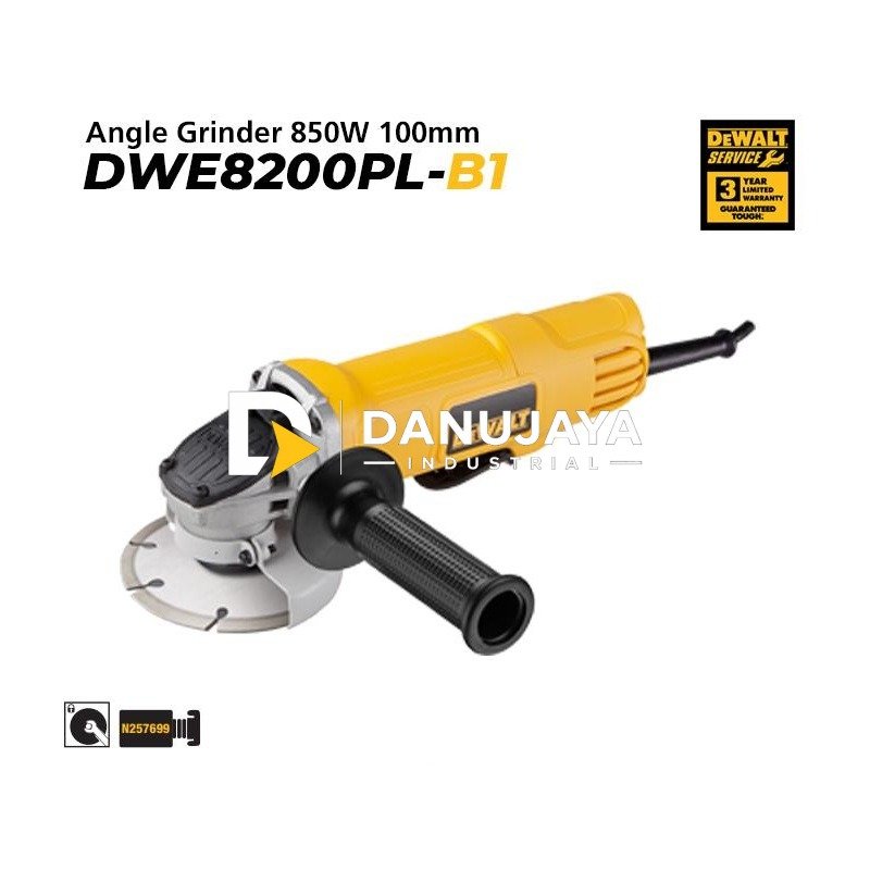 Dewalt Angle Grinder / Gerinda Tangan Listrik 850W 100mm DWE8200PL