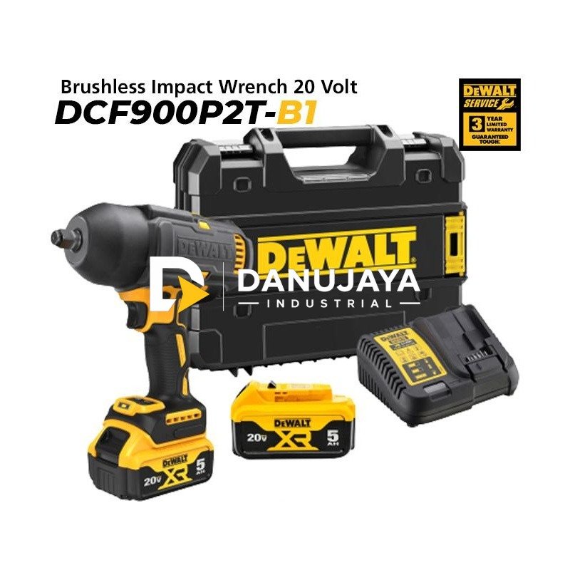 Dewalt Brushless Impact Wrench / Kunci Impact Baterai 20Volt DCF900P2T