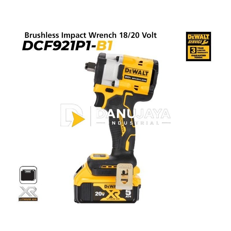 Dewalt Brushless Impact Wrench / Kunci Impact Baterai 18/20V DCF921P1