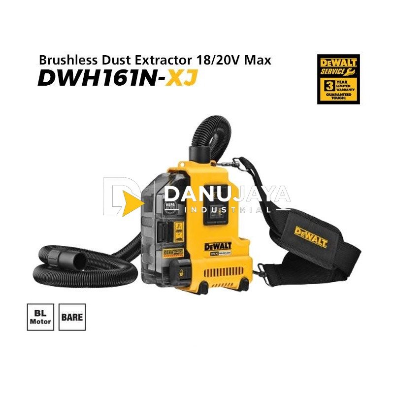 Dewalt Brushless Dust Extractor / Vacuum 18/20V Max 0.21L DWH161N-XJ (Unit Only)