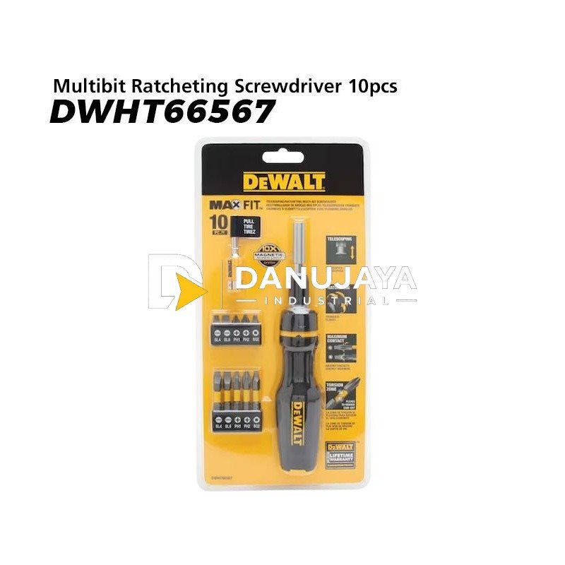 Dewalt Telescoping Multi Bit Ratcheting Screwdriver Set 10pcs DWHT66567