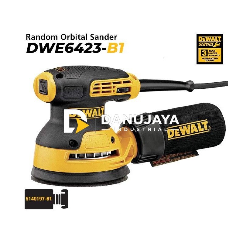 Dewalt Random Orbital Sander / Mesin Amplas Listrik 230W 125mm DWE6423