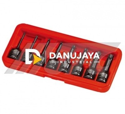 J408LT-1/2' Impact Middle-Deep Star Socket Kunci Sock Set (8 pcs) JTC