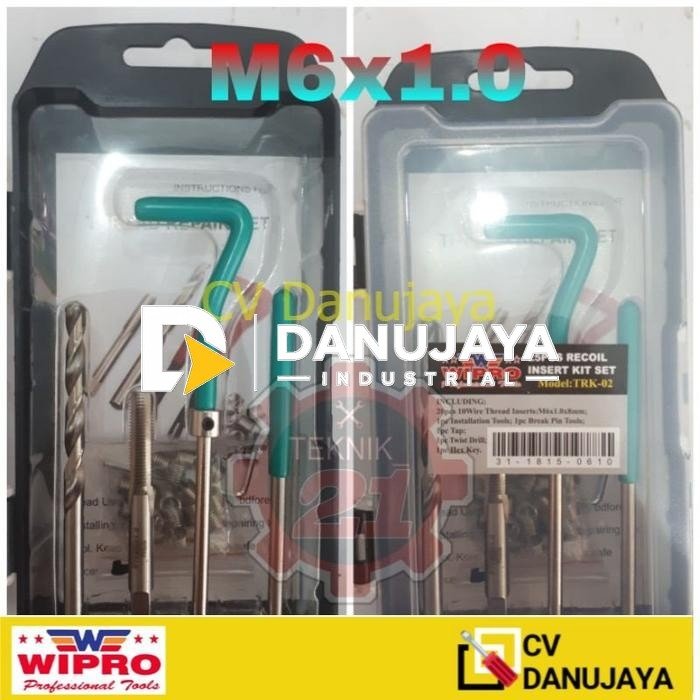 RECOIL SET M6X1.0 BAUT 10 WIPRO rio insert kit 1 set 12 pcs  HELICOIL WIPR0 TRK02