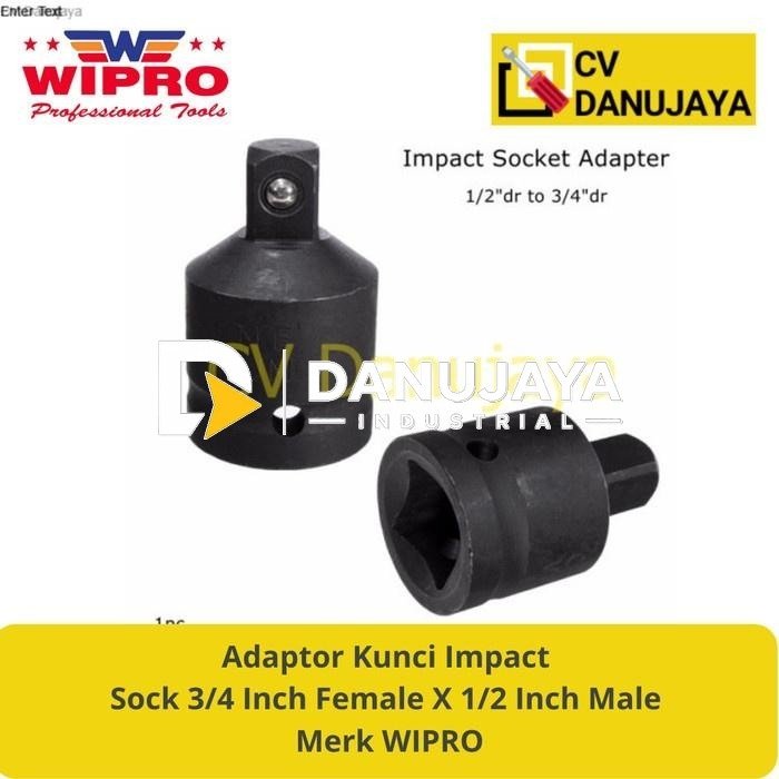 Adaptor Konverter Kunci Impact Sock 3/4 Inch Female 1/2 " Male WIPRO