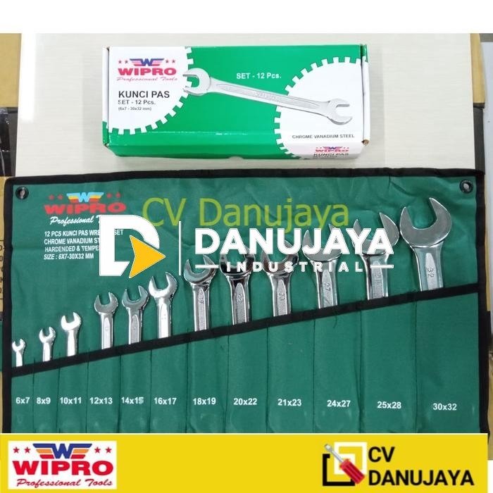 Kunci Pas Set 12pcs Chrome Wipro 6x7 - 30x32 MM