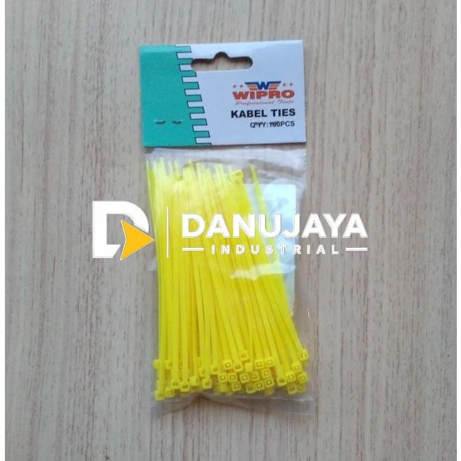 Pengikat Cable Kabel Tis Ties 2.5 x 150 mm (KUNING) WIPRO
