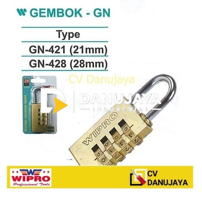 GEMBOK Kunci Lock Pagar KOMBINASI GN428 WIPRO