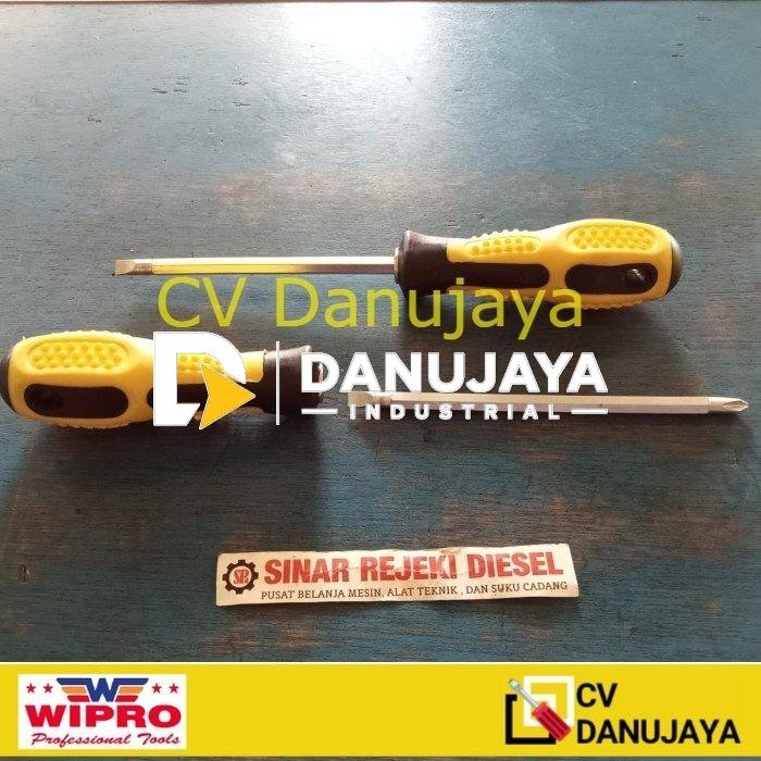 Obeng Bolak Balik Gagang Karet 5" x 6 mm Wipro