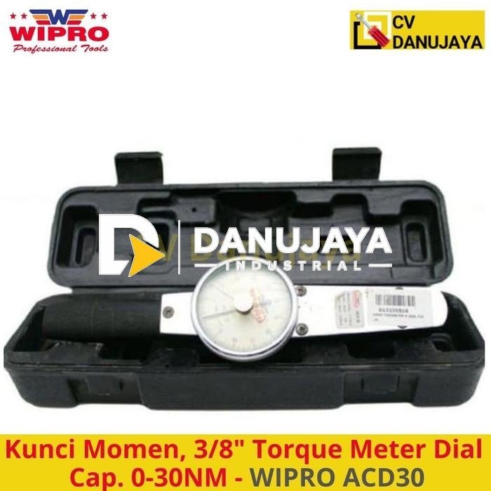Kunci Momen, 1/2" Torsi Torque Meter Dial Cap. 0-50NM WIPRO ACD50
