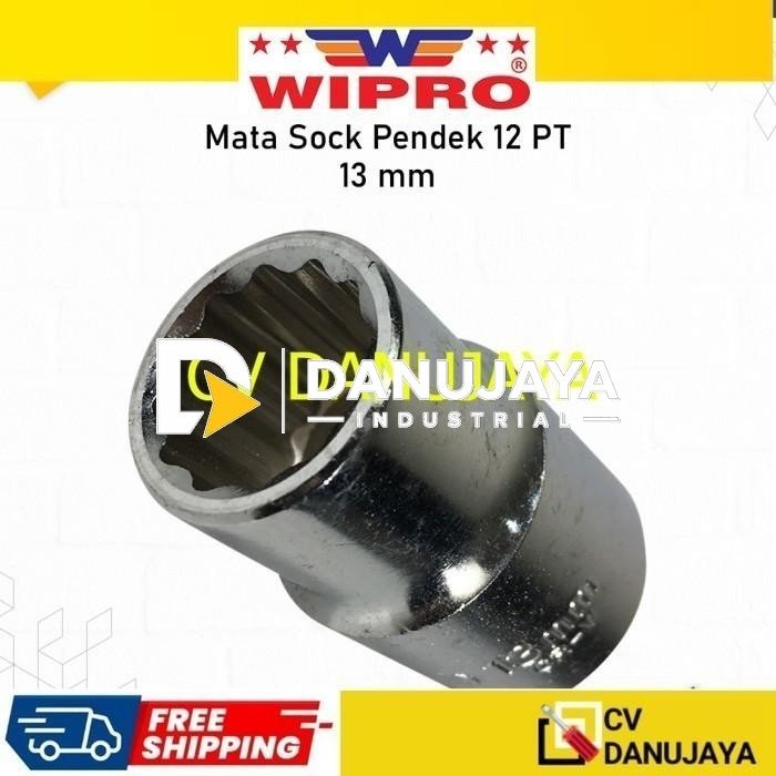 Mata Kunci Kunci Sock Shock Soket Socket Sok Wipro 1/2" Inch x 13mm 12PT CRV chrome vanadium steel