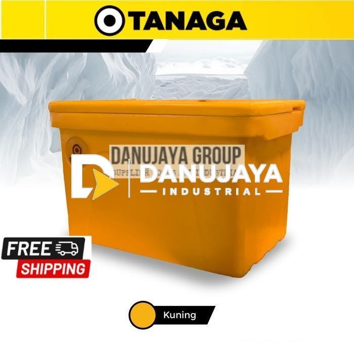 TANAGA Cooler Box 75 Liter 75L 75Liter Coolbox Cool Boox Es Batu Ikan Daging Makanan Minuman Ice Box Kotak Tremos Termos Pendingin DIngin Tahan Lama - kuning