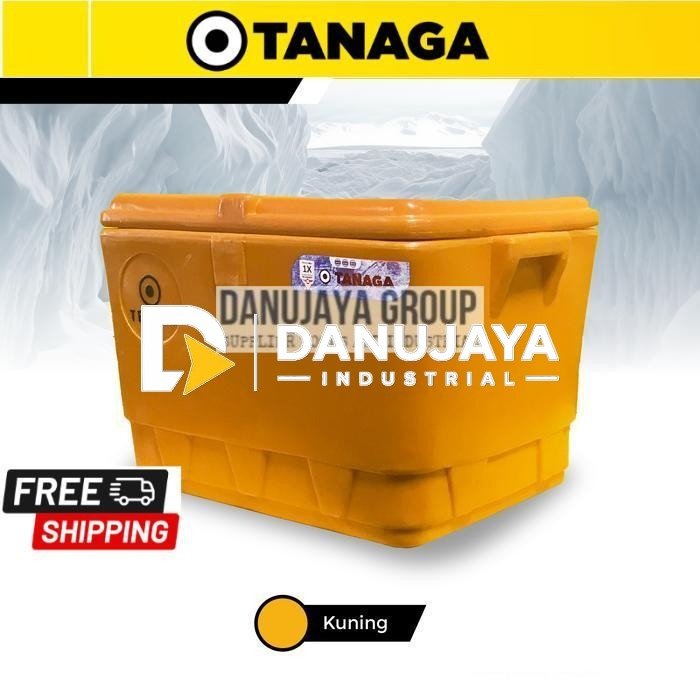 TANAGA Cooler Box 45L Termos Coolbox Ice Box Es Batu Daging Ikan Minuman Pendingin Portable Tahan Lama Outdoor - Kuning